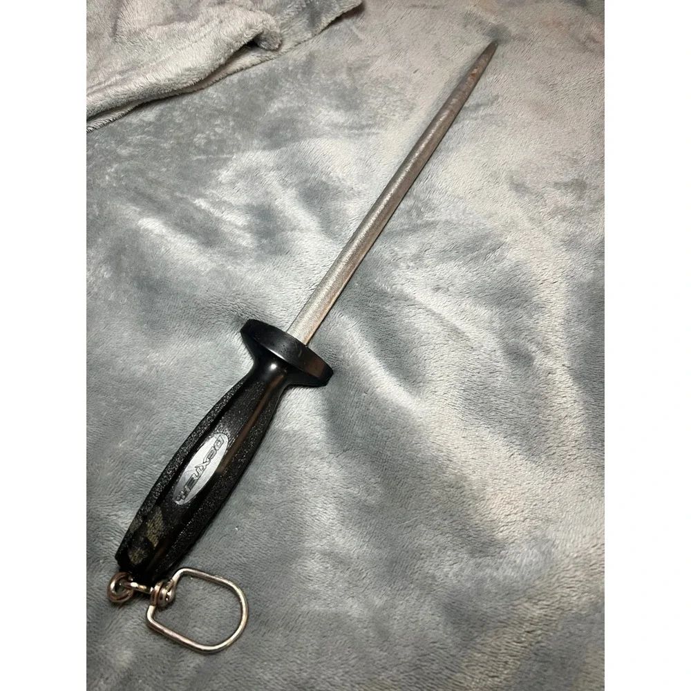 Dexter Knife Honing‎ Steel Sharpener 9 Inch Rod Black Handle Butcher Tool